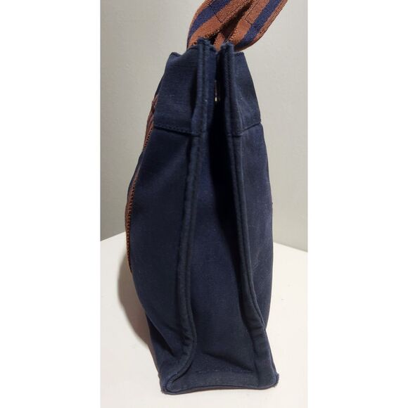 Hermès 1990s Navy/Brown Canvas Fourre Tout Mini Tote Bag - Picture 6 of 15